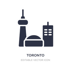 Obraz premium toronto icon on white background. Simple element illustration from Travel concept.