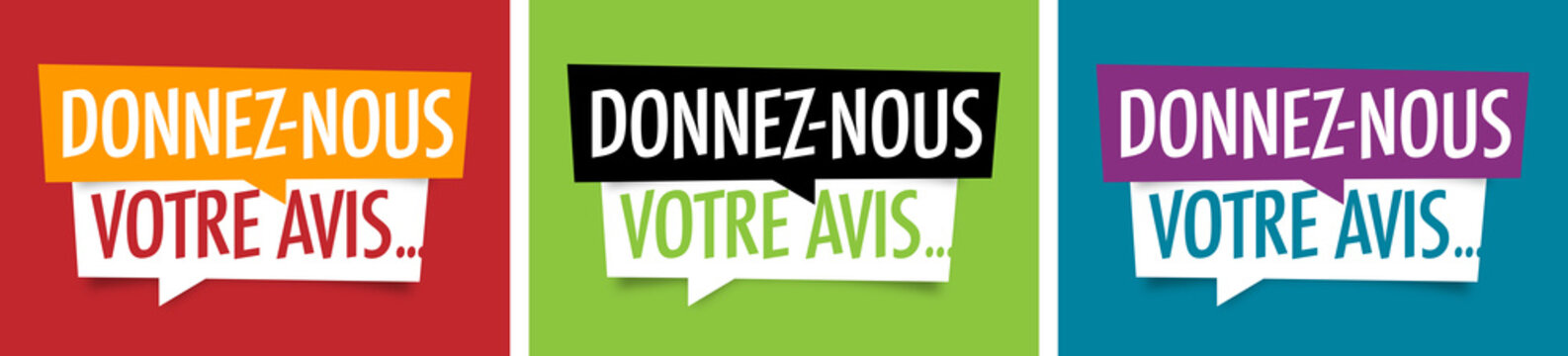 Donnez-nous votre avis - bulles