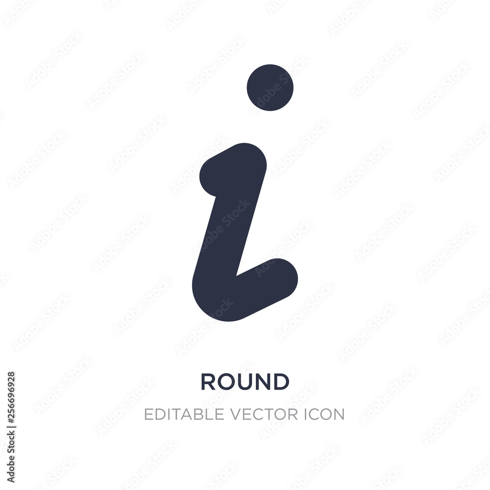 Poster round information button icon on white background. simple element illustration from ui concept.