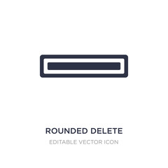 rounded delete button with minus icon on white background. Simple element illustration from UI concept.