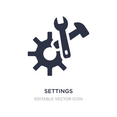settings cogwheel button icon on white background. Simple element illustration from UI concept.