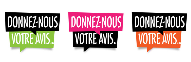 Donnez-nous votre avis - bulles