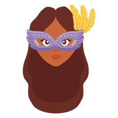 beautiful brazilian garota head character