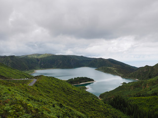 Vista de la Lagoa do Fogo, en San Miguel.