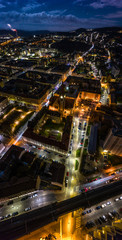 Obraz premium Beautiful drone shot of viennas night city lights