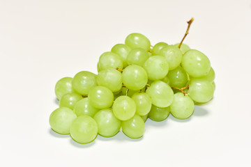 green grapes, graona grapes on a white background, fresh fruit
