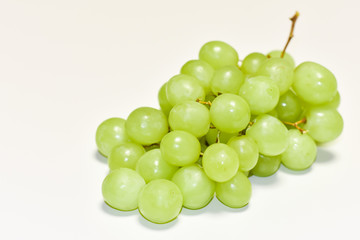 green grapes, graona grapes on a white background, fresh fruit