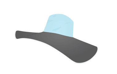 Woman summer hat. vector illustration