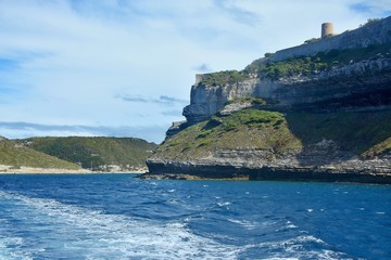 Corsica-sea coast near town Bonifacio