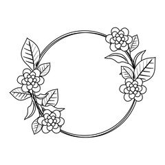 circular floral decoration icon