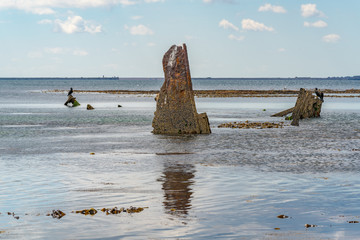 The Wreck of The Minx, Osmington Bay, near Weymouth, Jurassic Coast, Dorset, UK