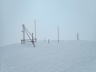 beautiful winter skiins season in sar planina in macedonia