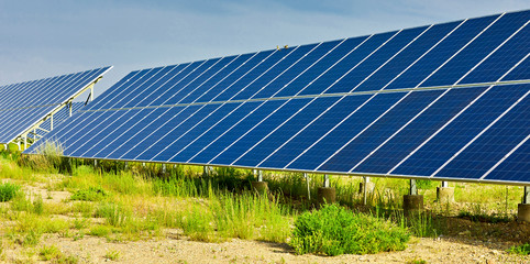 Outdoor solar photovoltaic panel