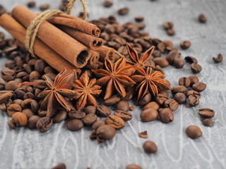 coffee cinnamon and star anise