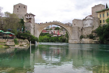 Fototapeta na wymiar Old Bridge in Mostar, Bosnia and Herzegovina