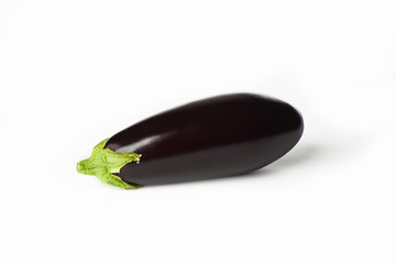 Eggplant or aubergine isolated on white background.