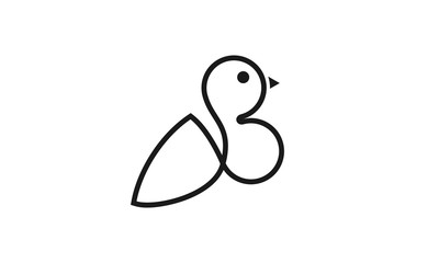 vector illustration of a duck