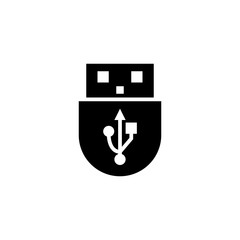 Fototapeta premium USB icon glyph or solid style vector illustration