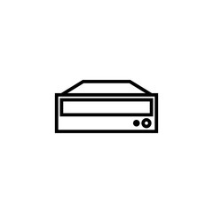 DVD ROM icon outline or line style vector illustration