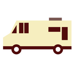 van flat illustration on white