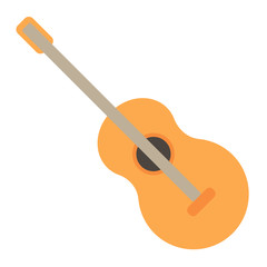guitar flat illustration on white