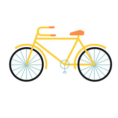 bike flat illustration on white