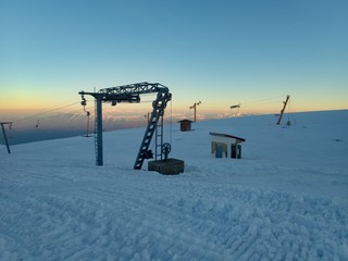 beautiful winter skiins season in sar planina in macedonia