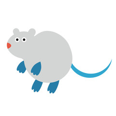 mouse flat illustration on white