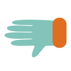 winter glove flat illustration on white