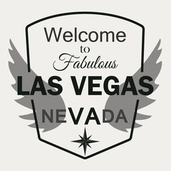T-shirt graphics, typography. Las Vegas, Nevada.  Vector.
