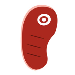 meat flat illustration on white