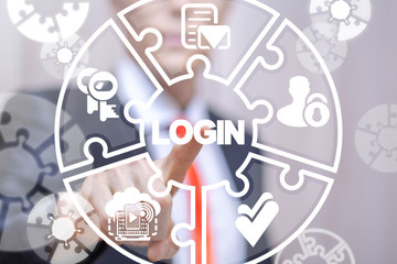 Login Password Access Devices Data concept. User account.