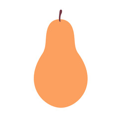 pear flat illustration on white