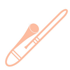 trombone flat illustration on white