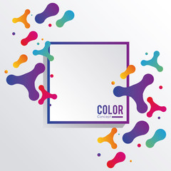 Fototapeta premium Color concept background frame