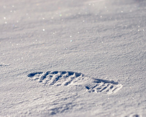Footprint on the snow