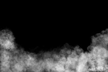 fog or smoke isolated on black background