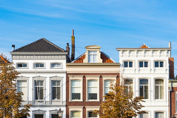 houses in street called Wolwevershaven, Dordrecht, The netherlands 2