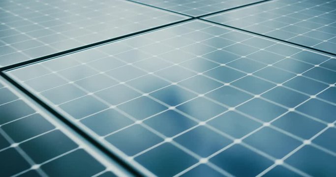 Solar panels, green renewable energy future, green technology