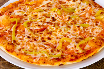 Pizza with bell pepper