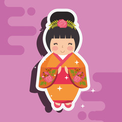 japanese kokeshi doll kimono