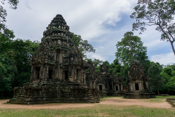 Fototapeta na wymiar Temples at the Angkor archeological site in Siem Reap, Cambodia