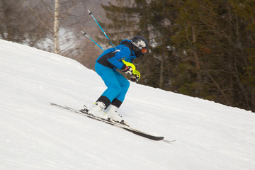 skier on a slope