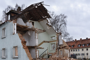 demolition of a house