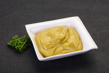 Mustard sauce in the bowl