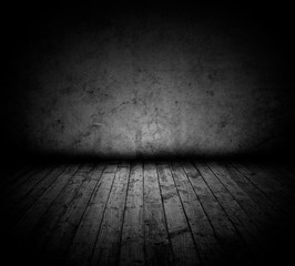 Floorboards and wall