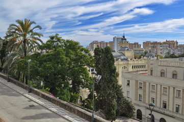 Fototapeta na wymiar Panorama of Malaga, Spain
