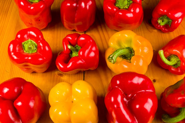 colorful mix of the freshest red and yellow paprika, bell pepper