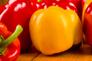 colorful mix of the freshest red and yellow paprika, bell pepper
