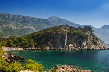 Fototapeta premium beautiful beach on the Adriatic Sea. Montenegro.